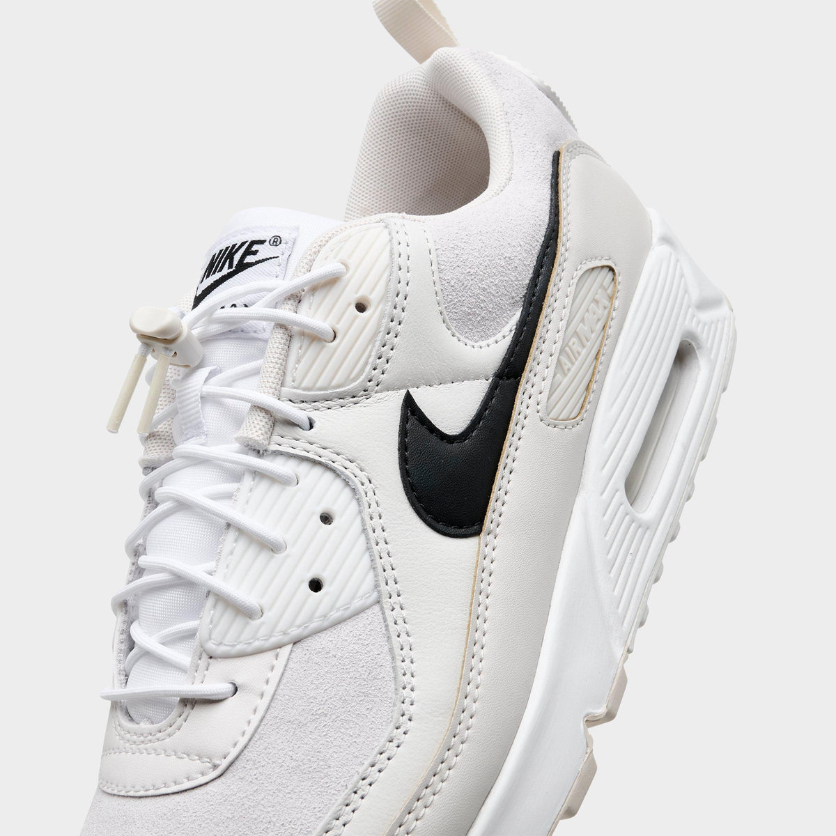 Men's Nike Air Max 90 Casual Shoes - White/Light Orewood Brown/Phantom/Black - view 3