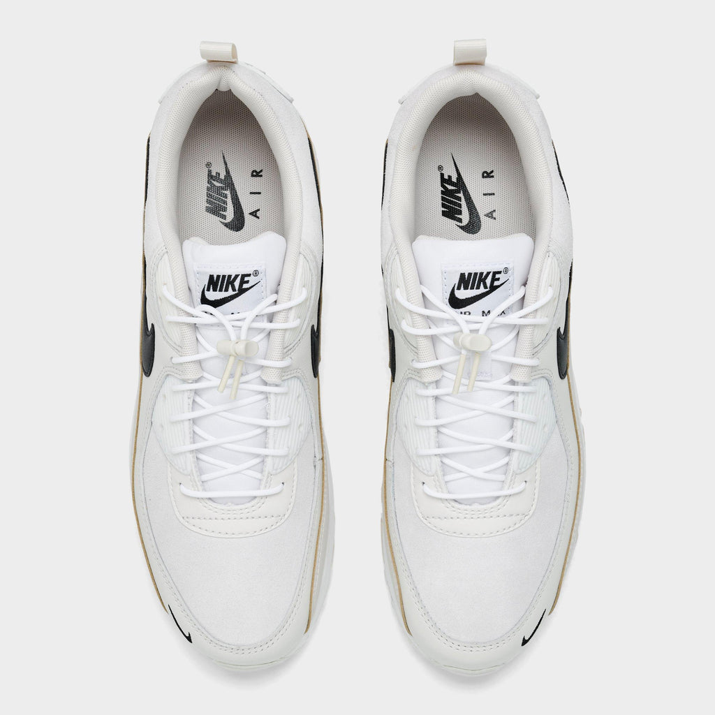Men's Nike Air Max 90 Casual Shoes - White/Light Orewood Brown/Phantom/Black - view 5