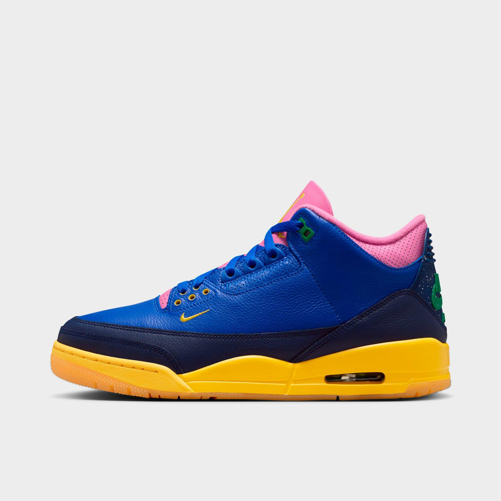 Air Jordan Retro 3 Basketball Shoes - Racer Blue/Lucky Green/Blue Void/Varsity Maize