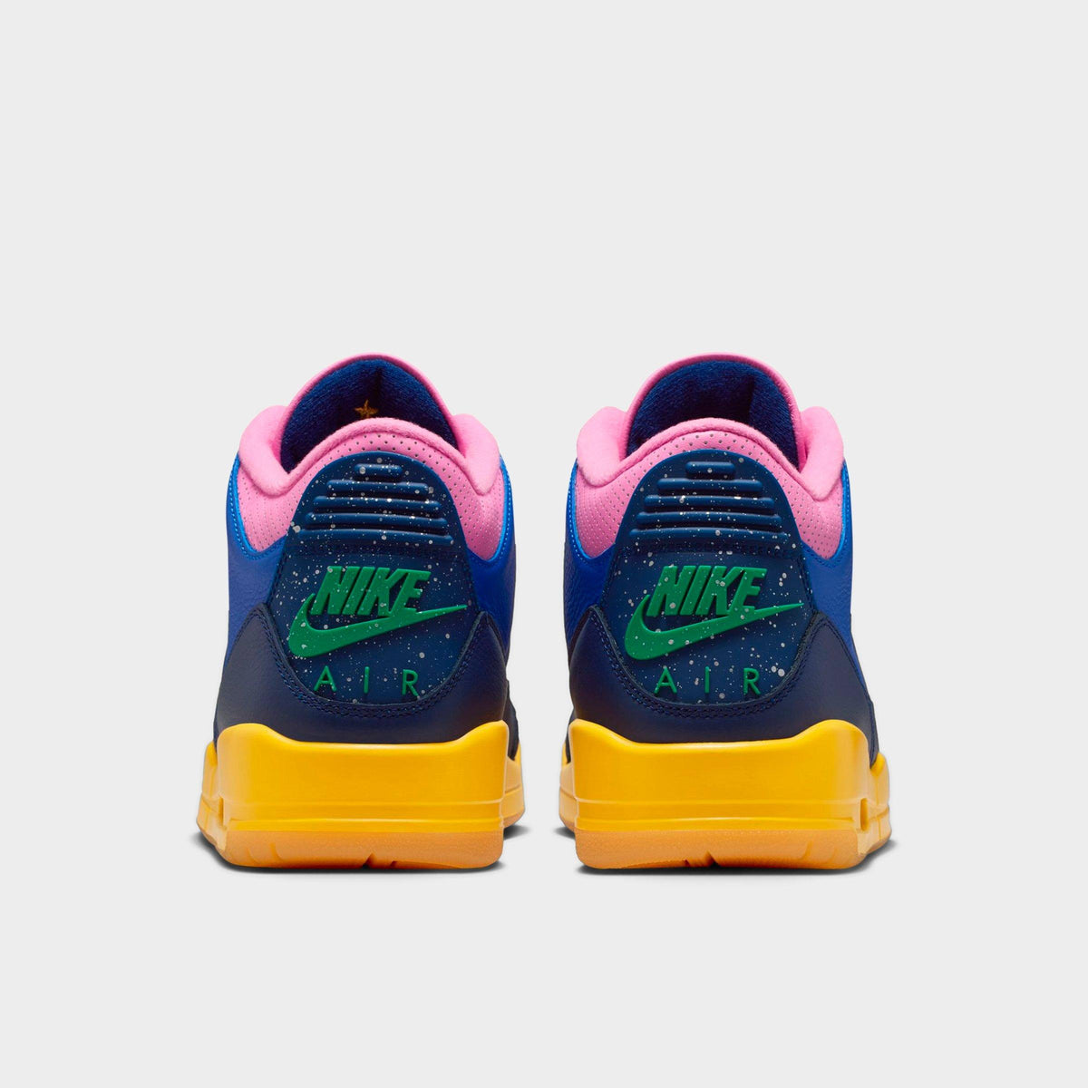 Air Jordan Retro 3 Basketball Shoes - Racer Blue/Lucky Green/Blue Void/Varsity Maize - view 4