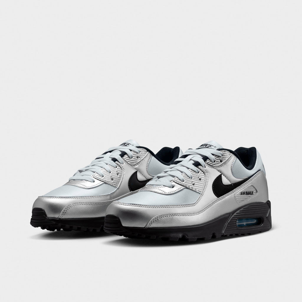 Men's Nike Air Max 90 Scorpion Casual Shoes - Chrome/Gamma Blue/Black - view 2