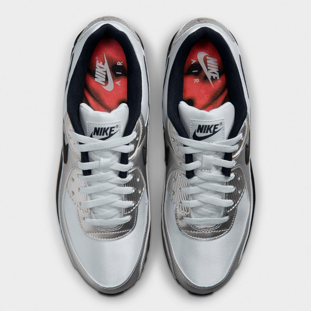 Men's Nike Air Max 90 Scorpion Casual Shoes - Chrome/Gamma Blue/Black - view 5