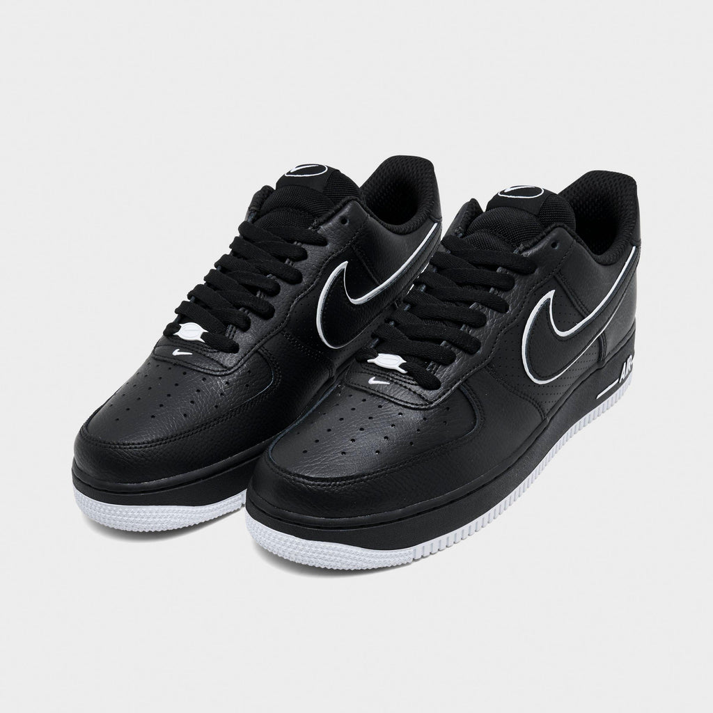 Men's Nike Air Force 1 '07 LV8 Casual Shoes - Black/White - view 2