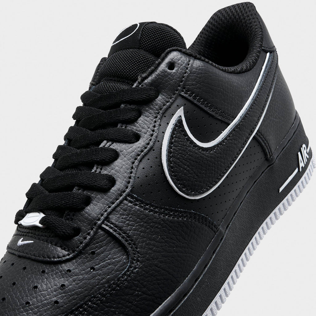 Men's Nike Air Force 1 '07 LV8 Casual Shoes - Black/White - view 3