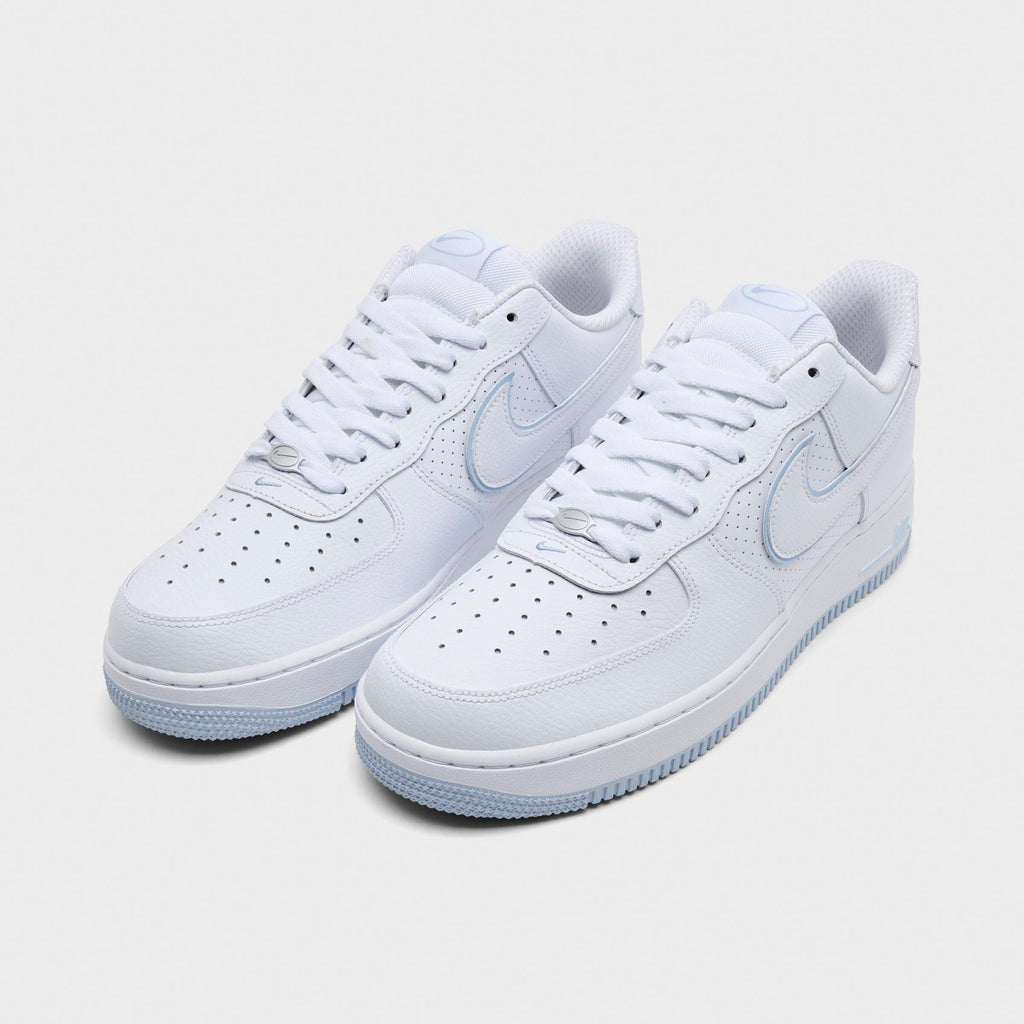 Men's Nike Air Force 1 '07 LV8 Casual Shoes - White/Hydrogen Blue/White - view 2