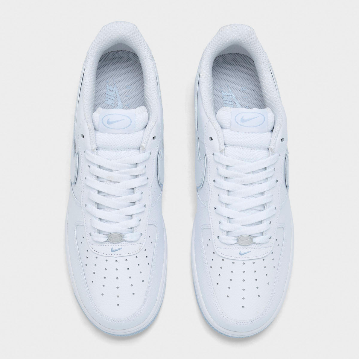 Men's Nike Air Force 1 '07 LV8 Casual Shoes - White/Hydrogen Blue/White - view 5