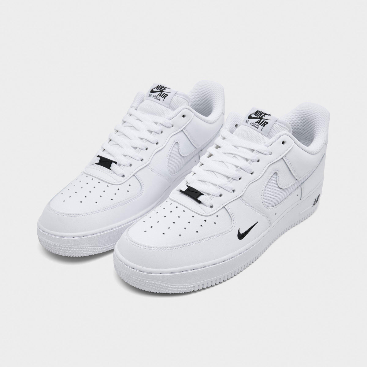 Men's Nike Air Force 1 '07 LV8 Casual Shoes - White/Black/Reflective Silver - view 2