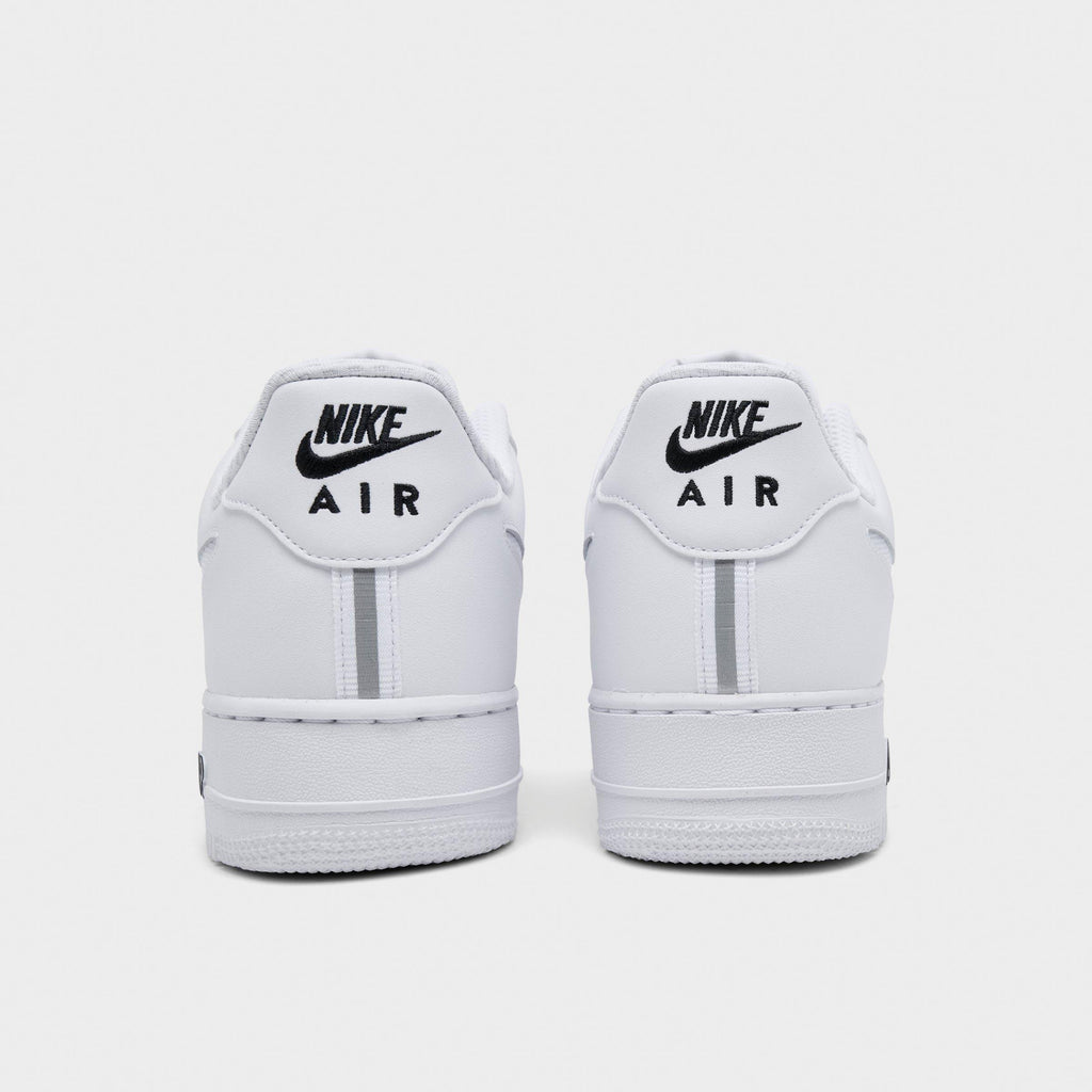 Men's Nike Air Force 1 '07 LV8 Casual Shoes - White/Black/Reflective Silver - view 4