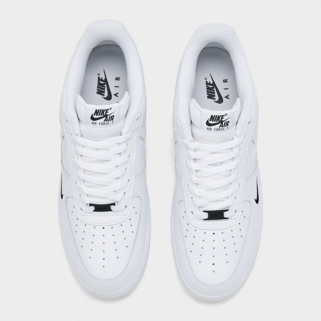 Men's Nike Air Force 1 '07 LV8 Casual Shoes - White/Black/Reflective Silver - view 5