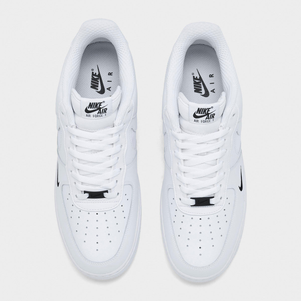 Men's Nike Air Force 1 '07 LV8 Casual Shoes - White/Black/Reflective Silver - view 5