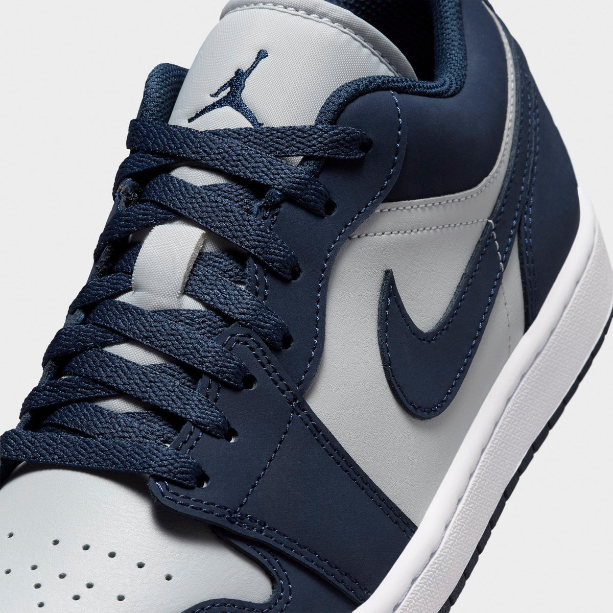 Men's Air Jordan Retro 1 Low Casual Shoes - Obsidian/Grey Fog/Pink Foam/Obsidian - view 3