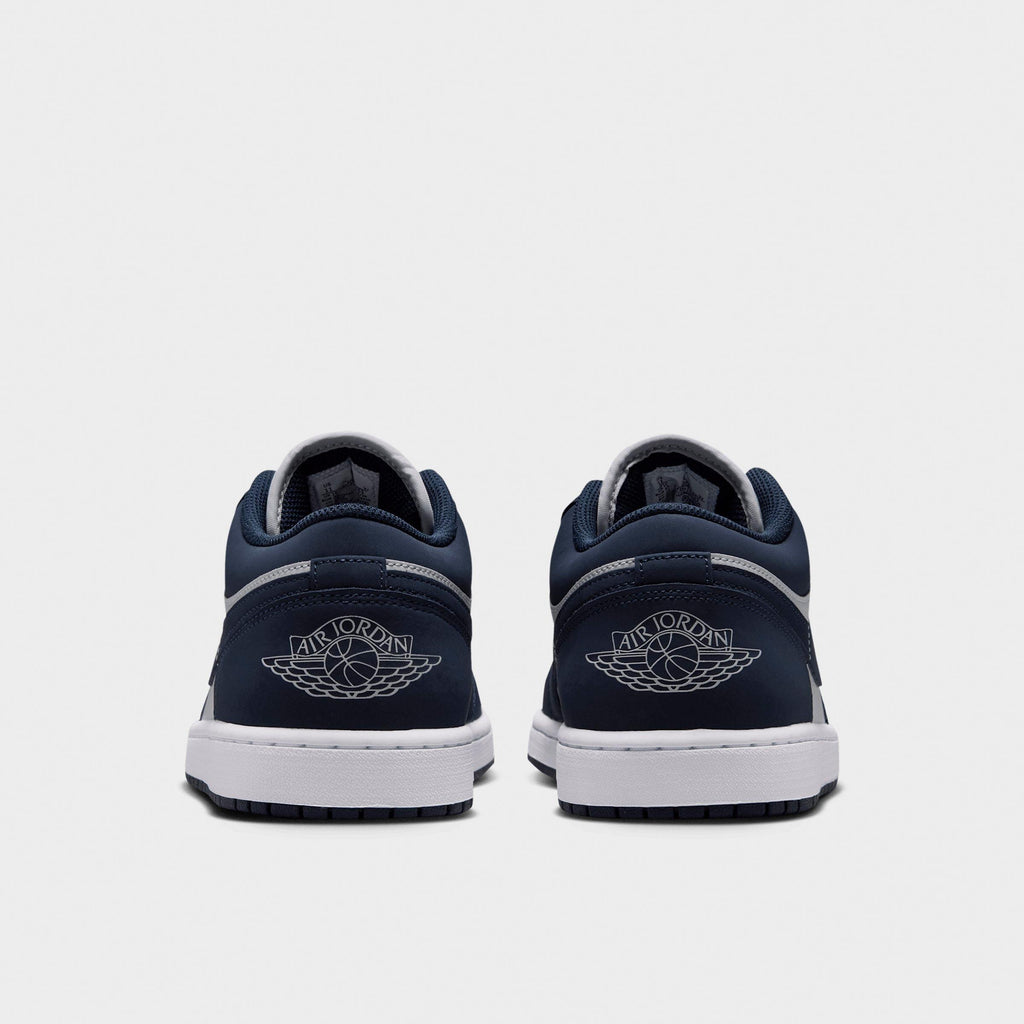 Men's Air Jordan Retro 1 Low Casual Shoes - Obsidian/Grey Fog/Pink Foam/Obsidian - view 4