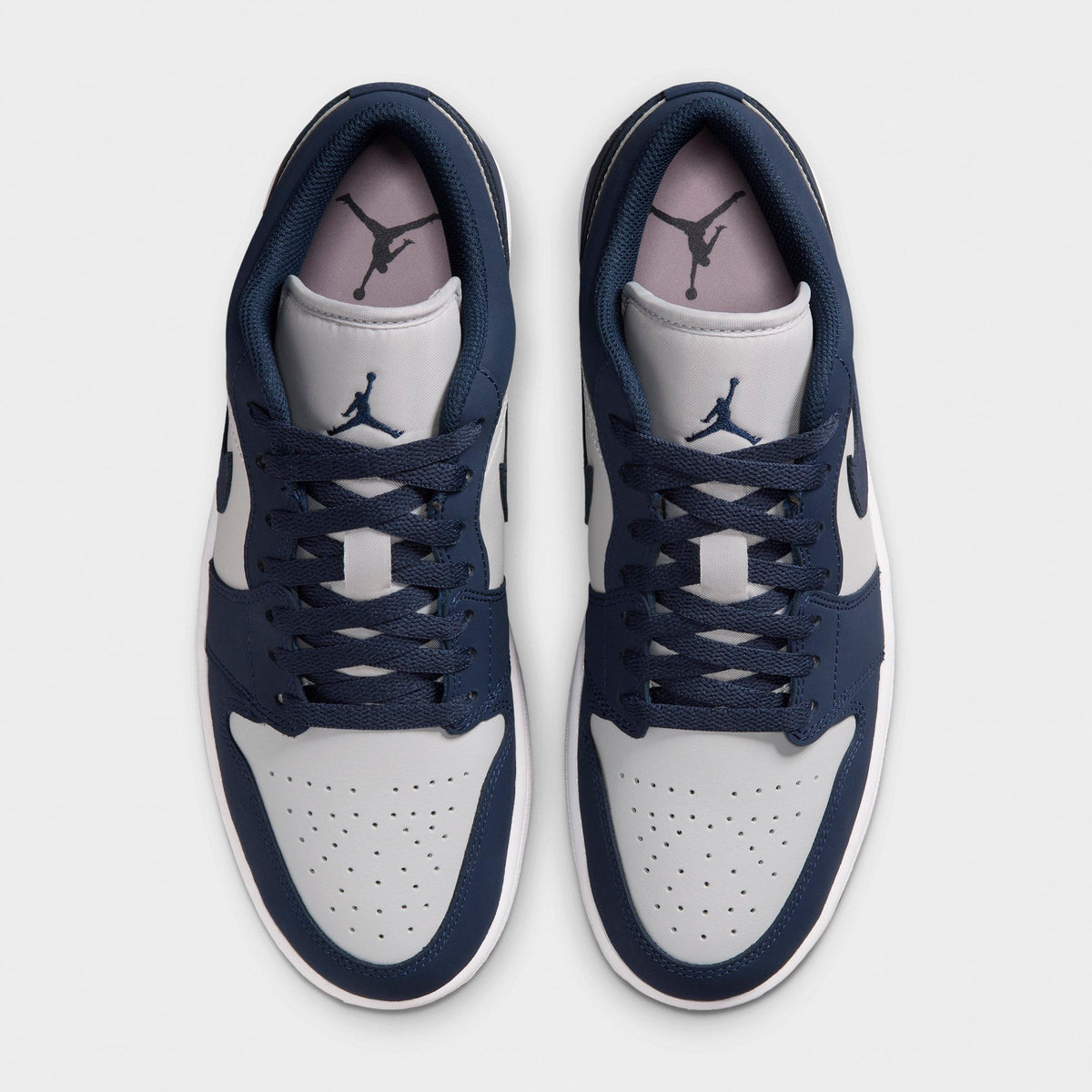 Men's Air Jordan Retro 1 Low Casual Shoes - Obsidian/Grey Fog/Pink Foam/Obsidian - view 5