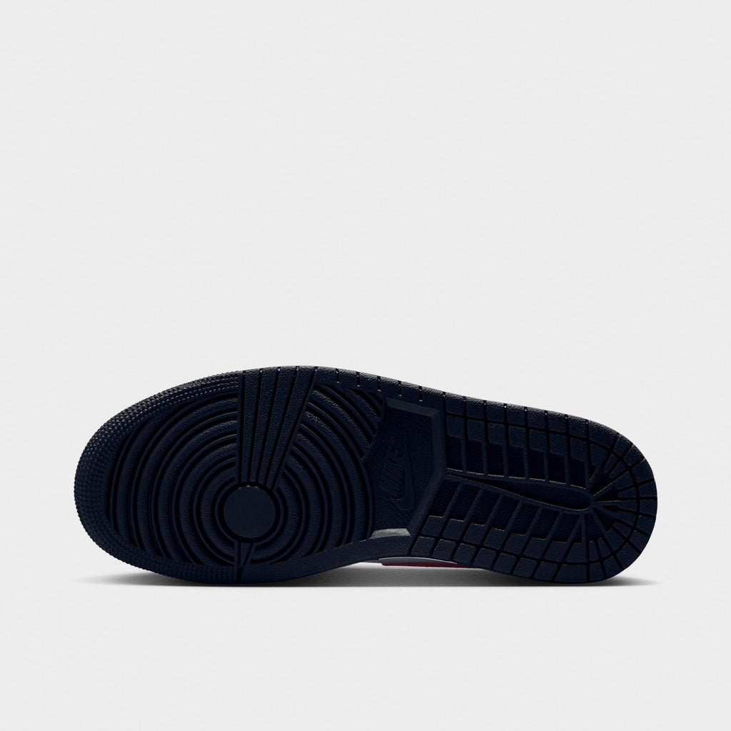 Men's Air Jordan Retro 1 Low Casual Shoes - Obsidian/Grey Fog/Pink Foam/Obsidian - view 6