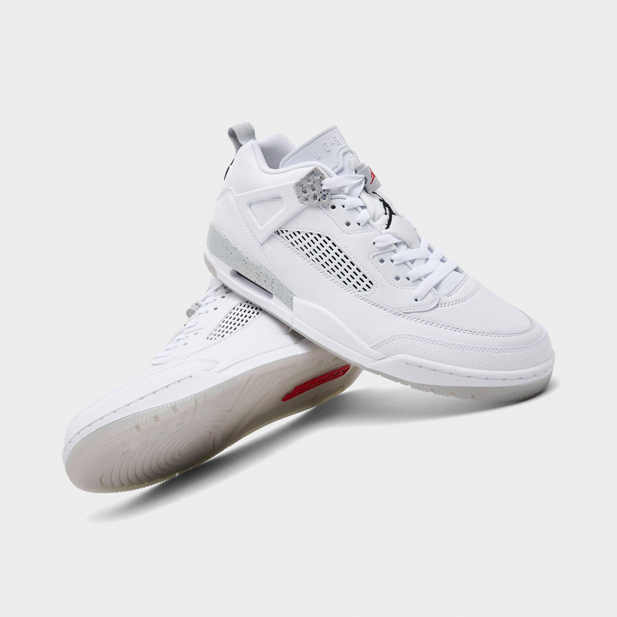 Men's Jordan Spizike Low Casual Shoes - White/Grey Fog/Fire Red/Black - view 3