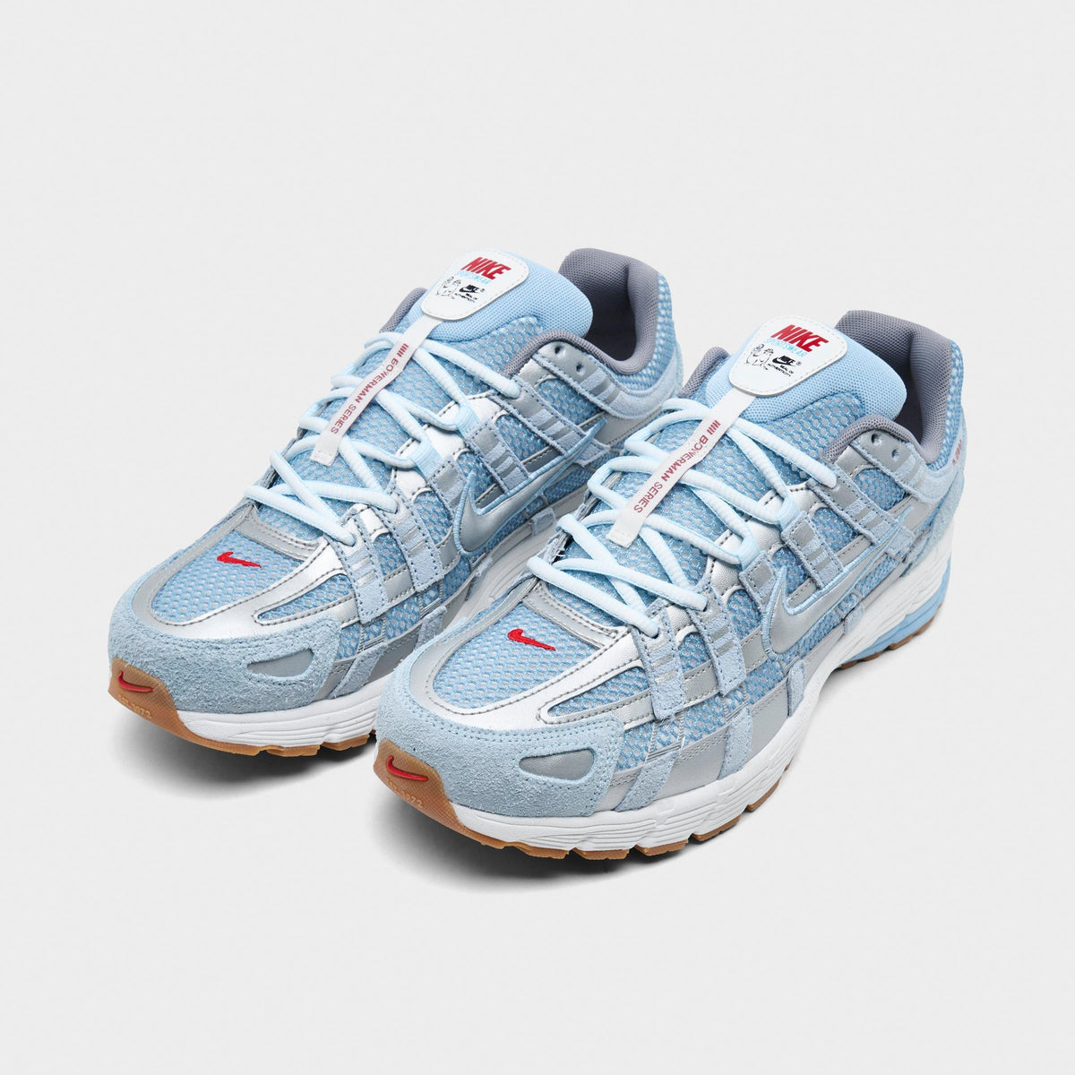 Men's Nike P-6000 Casual Shoes - Soft Blue/Metallic Silver/Summit White - view 2