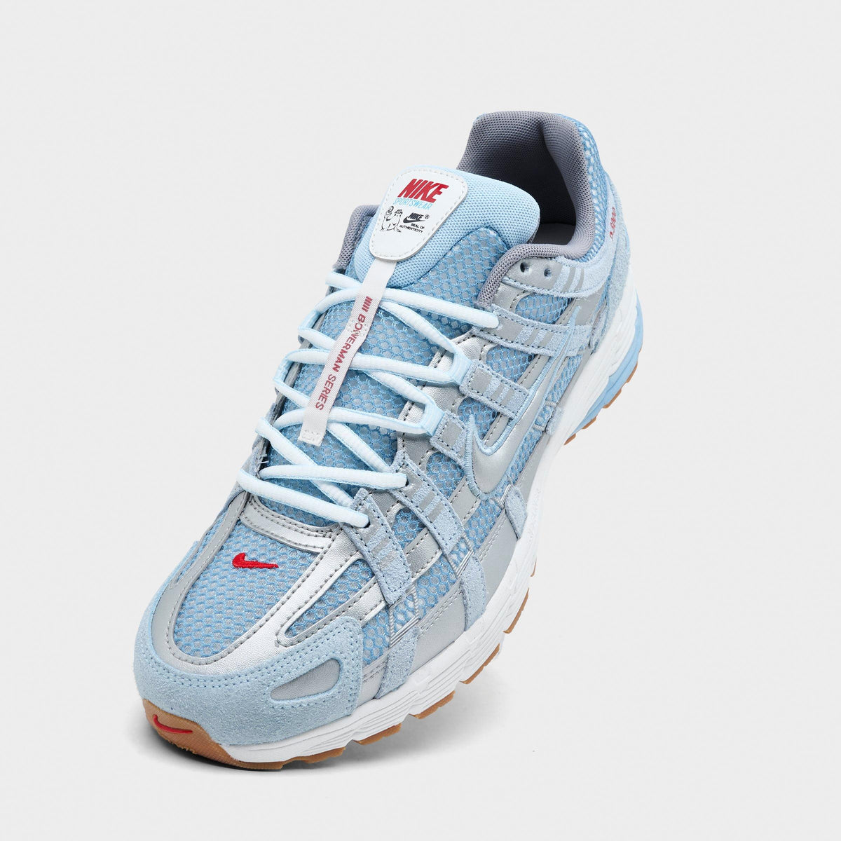 Men's Nike P-6000 Casual Shoes - Soft Blue/Metallic Silver/Summit White - view 3
