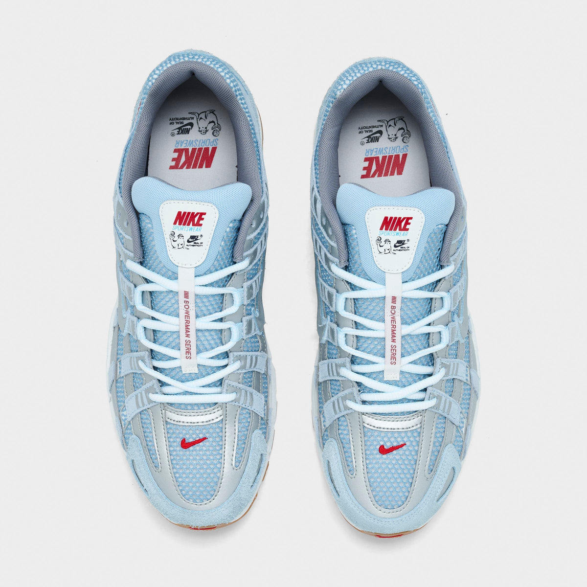Men's Nike P-6000 Casual Shoes - Soft Blue/Metallic Silver/Summit White - view 5