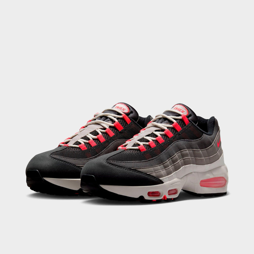 Men's Nike Air Max 95 Big Bubble Casual Shoes - Anthracite/Solar Red/Light Graphite/Light Charcoal - view 2