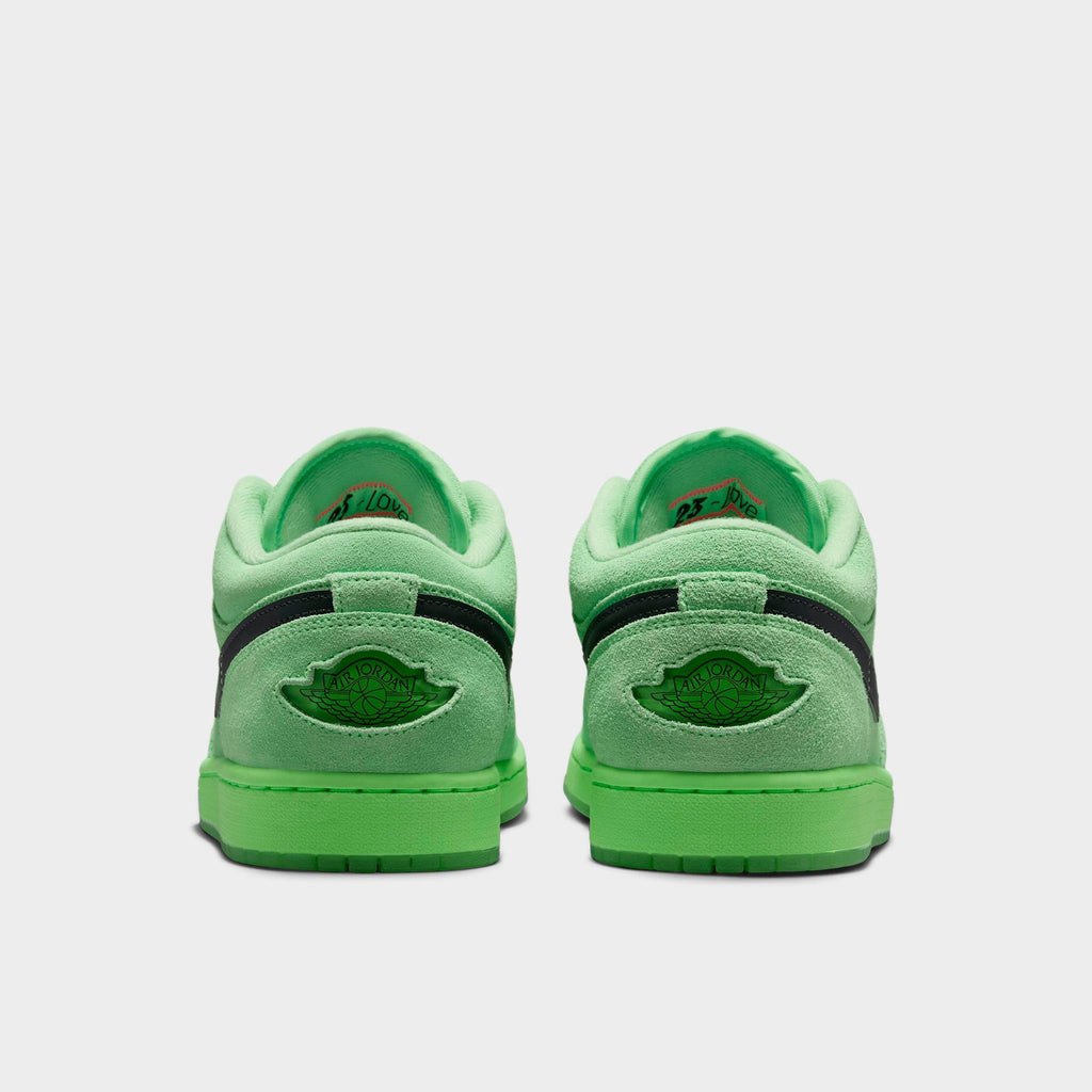 Men's Air Jordan Retro 1 Low SE Casual Shoes - Lime Blast/Lime Blast/Anthracite - view 4
