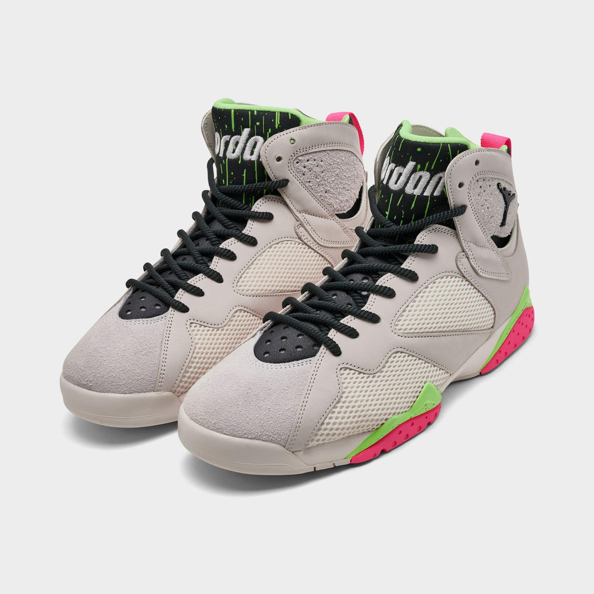 Men's Air Jordan Retro 7 Basketball Shoes - Phantom/Lime Blast/Pink Blast/Anthracite - view 2