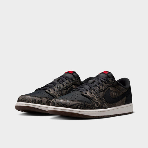 Men's Air Jordan Retro 1 Low OG SE Laser Casual Shoes - Black/University Red/Palomino/Summit White - view 2
