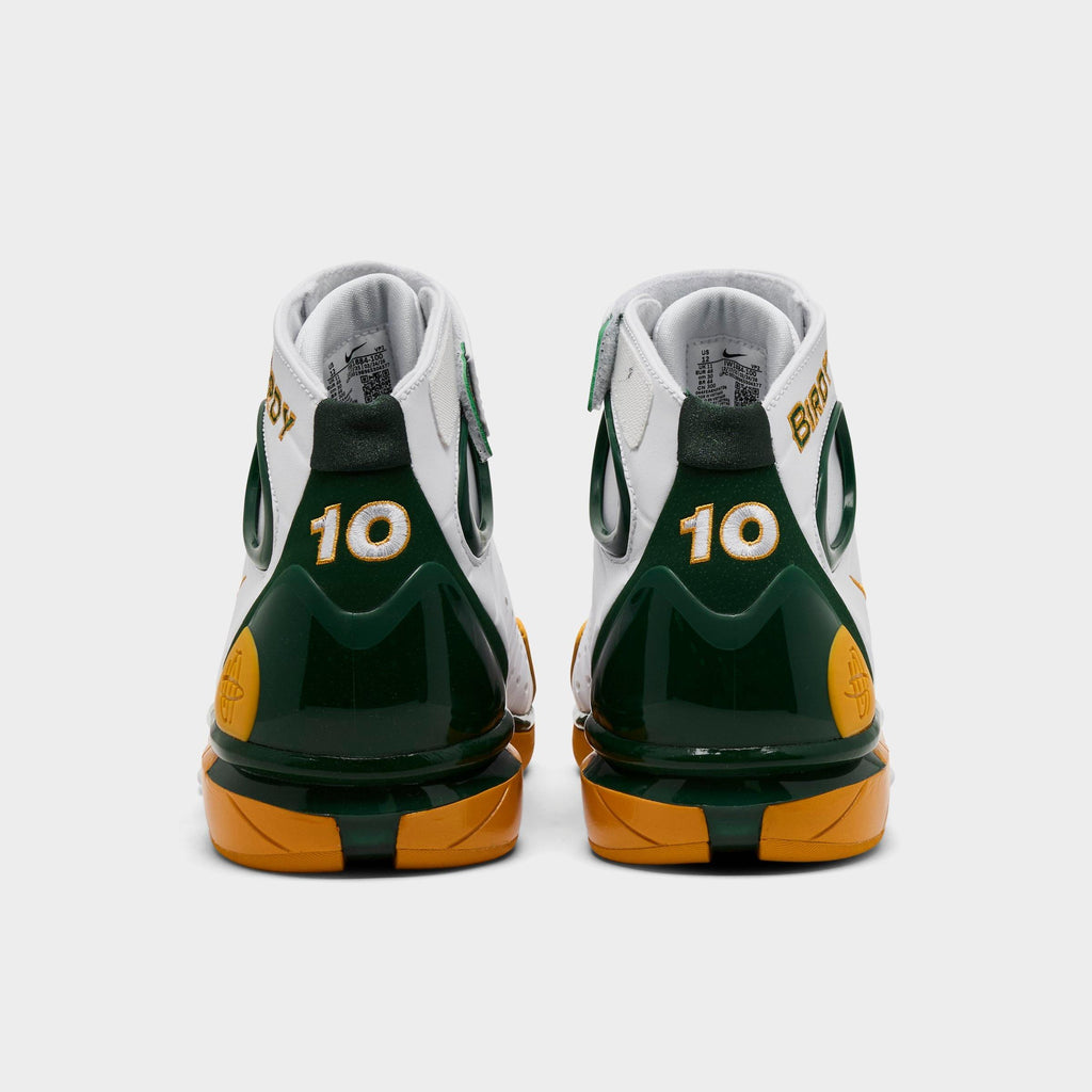 Men's Nike Air Zoom Huarache 2K4 PE Sue Bird Basketball Shoes - White/Deep Forest/Canyon Gold - view 4
