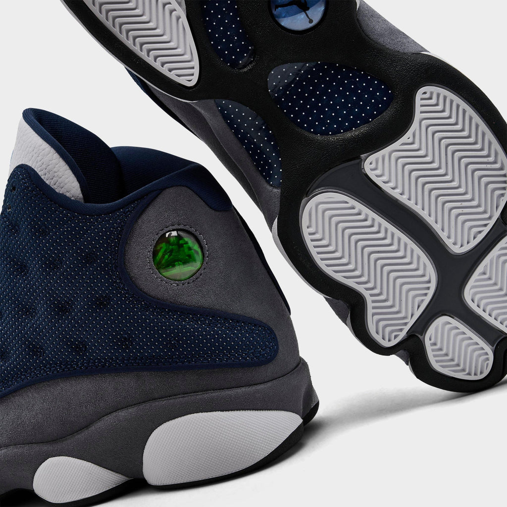 Men's Air Jordan Retro 13 Basketball Shoes - Navy/University Blue/Flint Grey/White - view 3