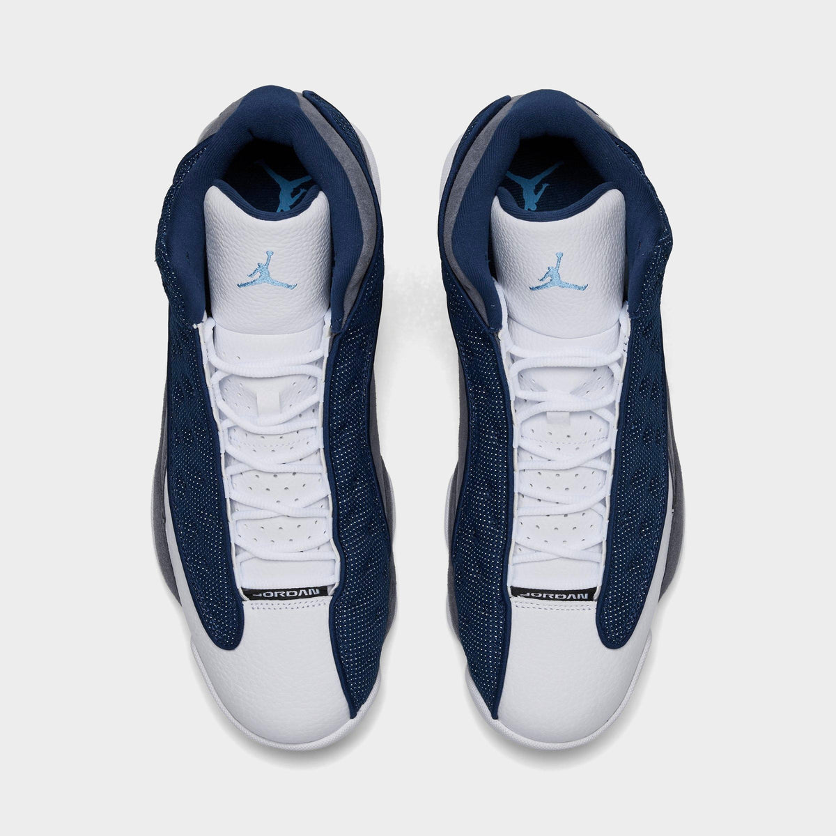 Men's Air Jordan Retro 13 Basketball Shoes - Navy/University Blue/Flint Grey/White - view 5
