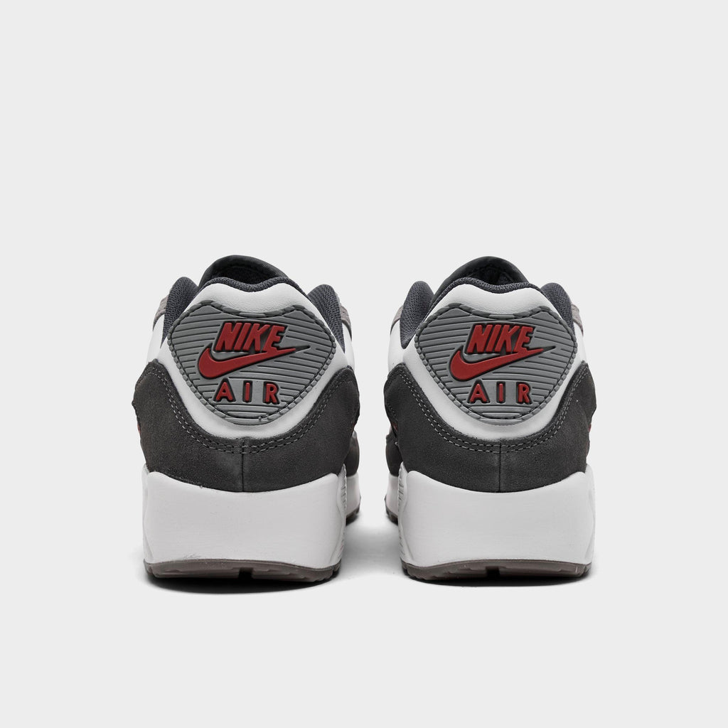 Men's Nike Air Max 90 Premium Casual Shoes - Summit White/College Grey/Anthracite/Particle Grey - view 4