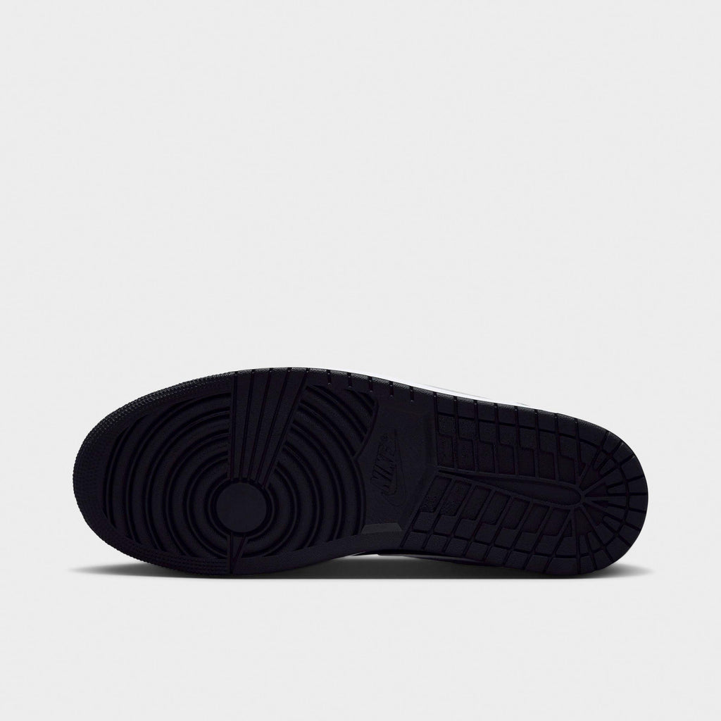 Men's Air Jordan Retro 1 Mid SE Casual Shoes - Black/Black/White - view 6