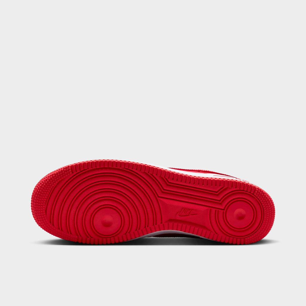 Men's Nike Air Force 1 '07 Patent Leather Casual Shoes - University Red/White/Metallic Silver/Light Crimson - view 6