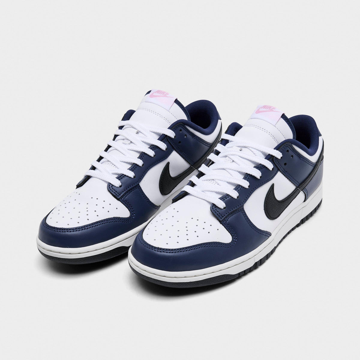 Men's Nike Dunk Low Retro Casual Shoes - White/Black/Midnight Navy - view 2