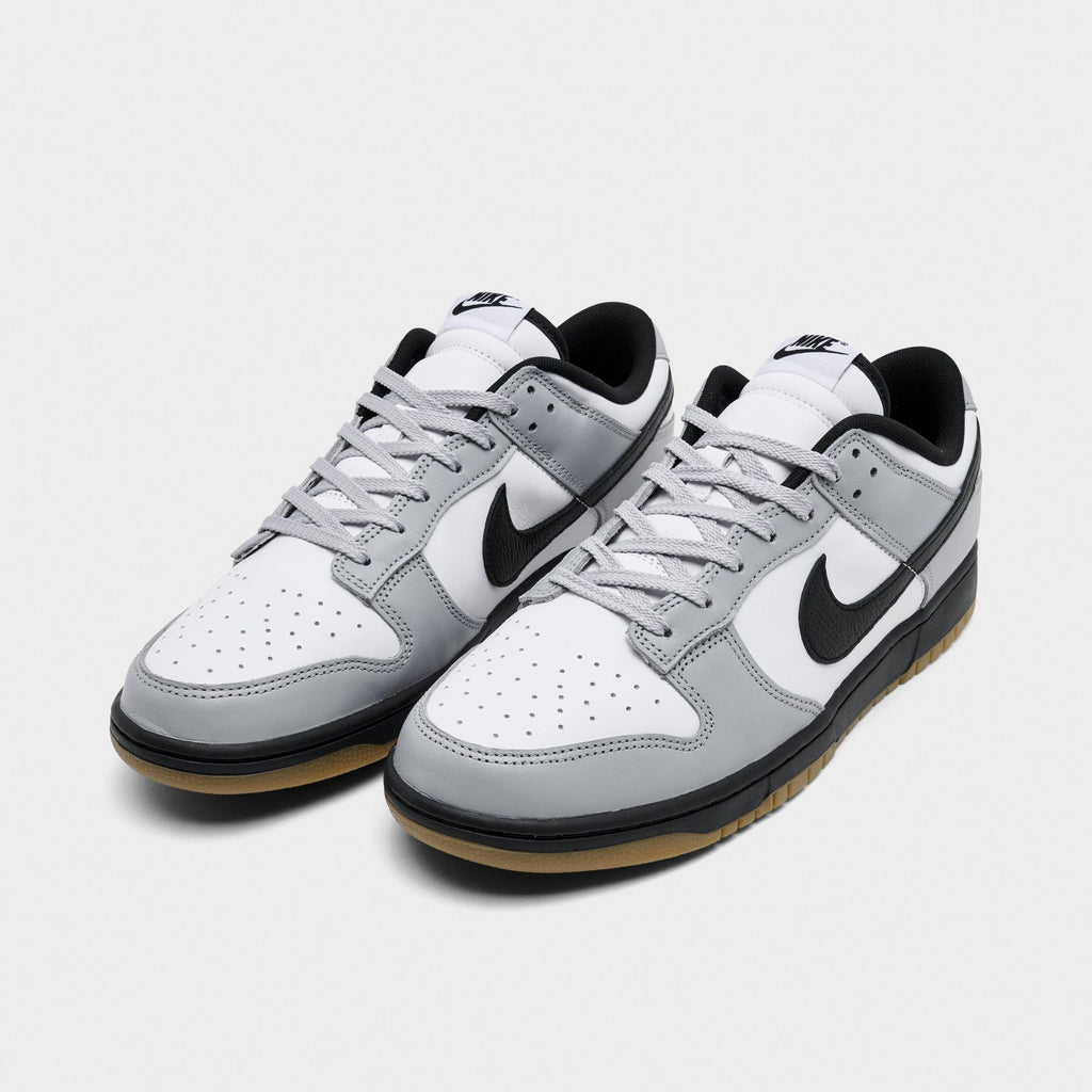 Men's Nike Dunk Low Retro Casual Shoes - White/Black/Wolf Grey/Gum Light Brown - view 2