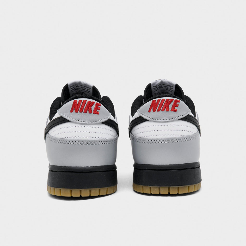 Men's Nike Dunk Low Retro Casual Shoes - White/Black/Wolf Grey/Gum Light Brown - view 4