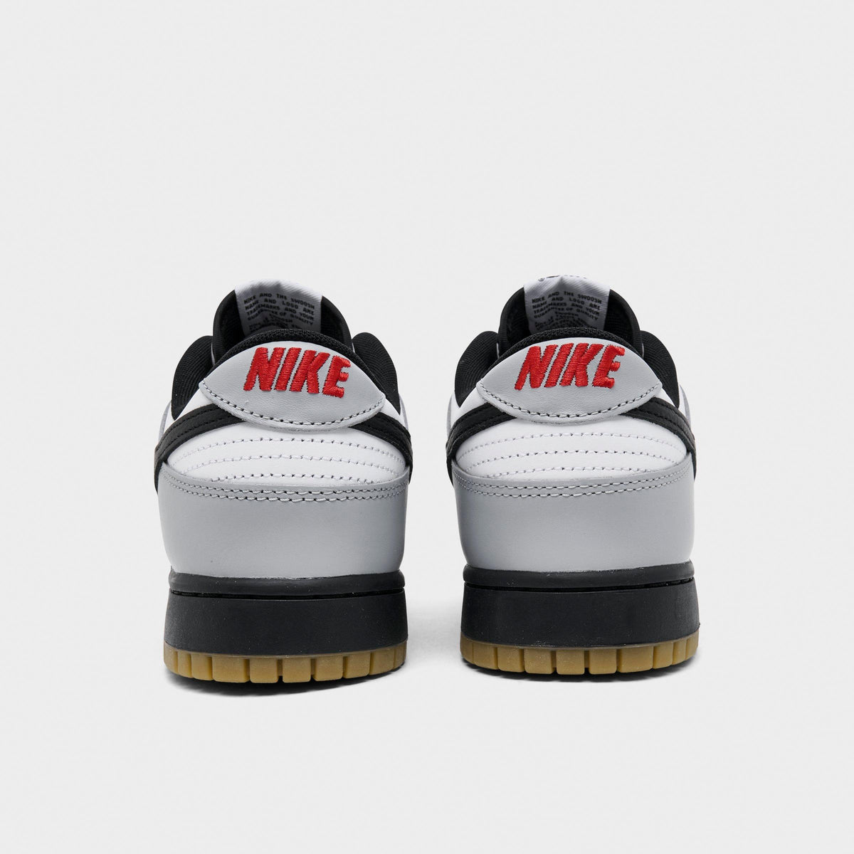 Men's Nike Dunk Low Retro Casual Shoes - White/Black/Wolf Grey/Gum Light Brown - view 4