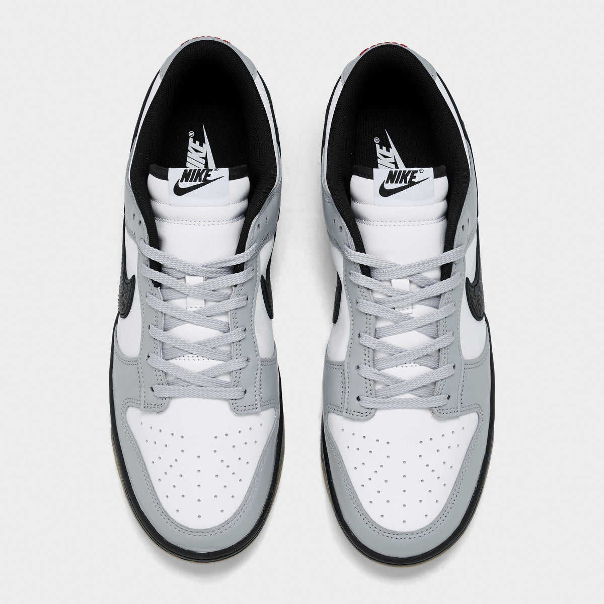 Men's Nike Dunk Low Retro Casual Shoes - White/Black/Wolf Grey/Gum Light Brown - view 5