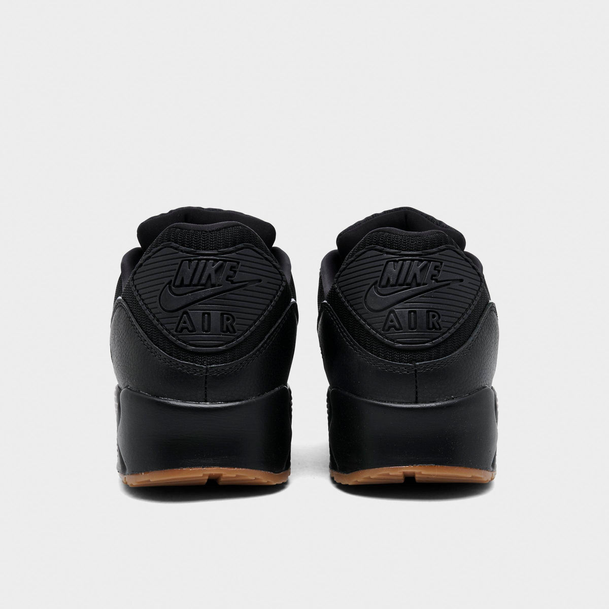 Men's Nike Air Max 90 Casual Shoes - Black/White/Gum Med Brown - view 4