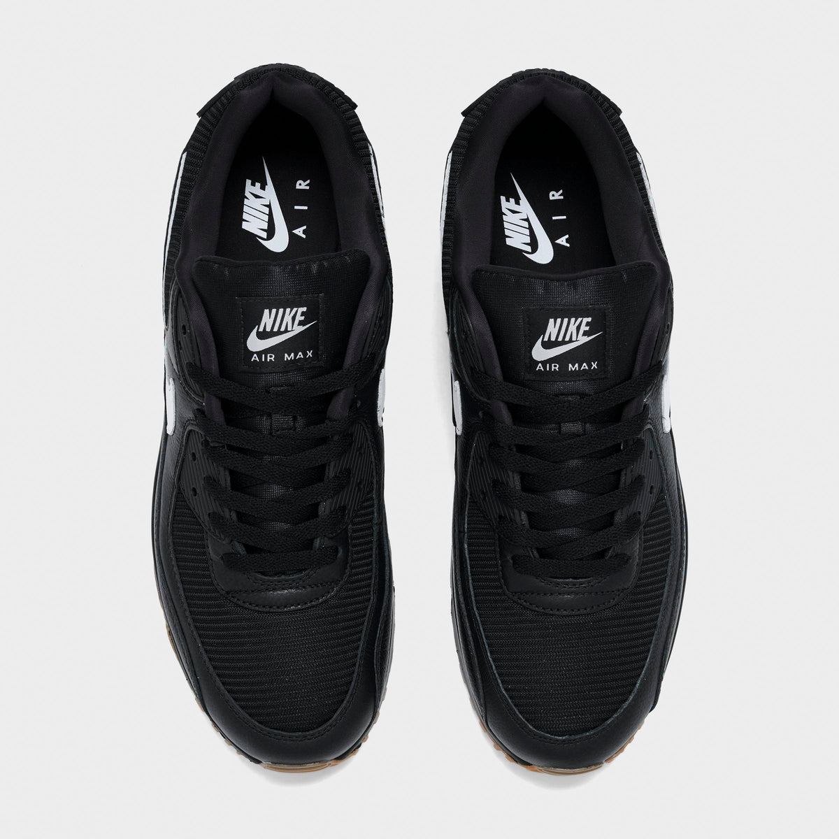 Men's Nike Air Max 90 Casual Shoes - Black/White/Gum Med Brown - view 5